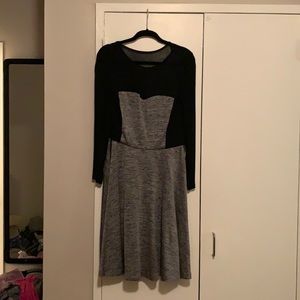 Black and grey dress.